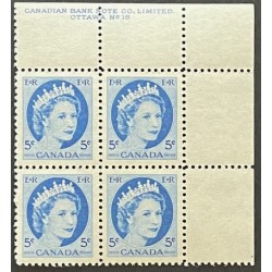 Canada 341 Plate Block UR No. 18 VF VLH