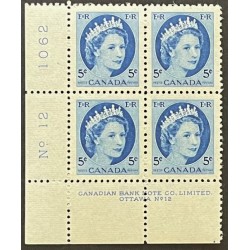 Canada 341 Plate Block LL No. 12 VF MH