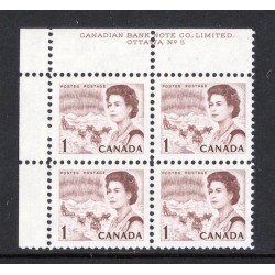 Canada 454iii Plate Block UL No. 5 VF MNH