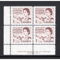 Canada 454iii Plate Block LL No. 5 VF MNH