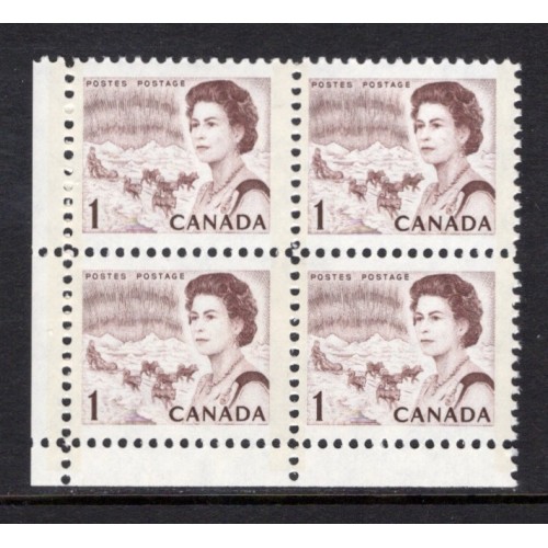 Canada 454piii Corner Block LL VF MNH