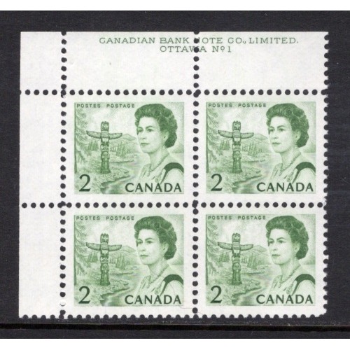 Canada 455i Plate Block UL No. 1 VF MNH