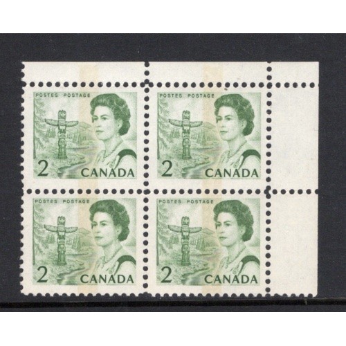 Canada 455pii Corner Block UR VF MNH
