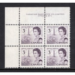 Canada 456 Plate Block UL No. 1 VF MNH