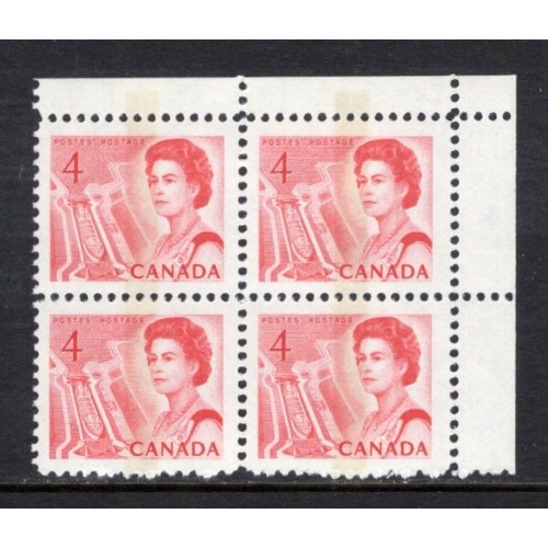 Canada 457pii Corner Block UR VF MNH