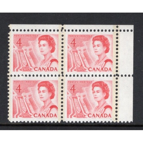 Canada 457piv Corner Block UR VF MNH