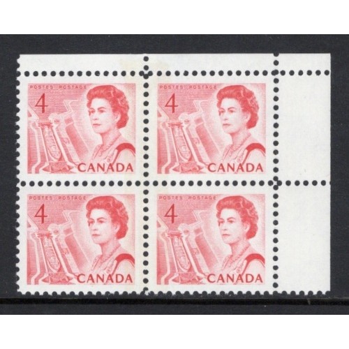 Canada 457pv Corner Block UR VF MNH
