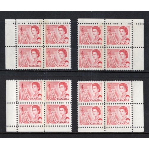Canada 457pv Corner Blocks Matched Set VF MNH