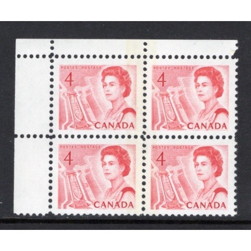 Canada 457pv Corner Block UL VF MNH