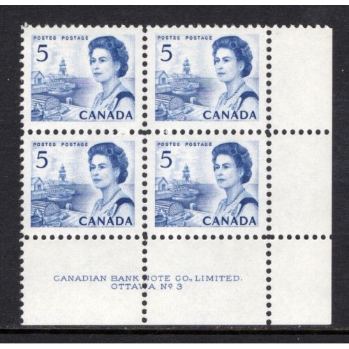 Canada 458 Plate Block LR No. 3 VF MNH