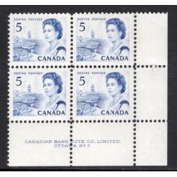 Canada 458 Plate Block LR No. 5 VF MNH