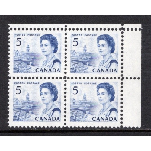 Canada 458iii Corner Block UR VF MNH