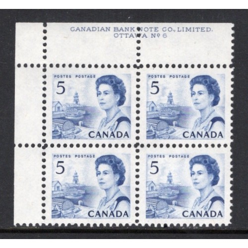 Canada 458v Plate Block UL No.6 VF MNH