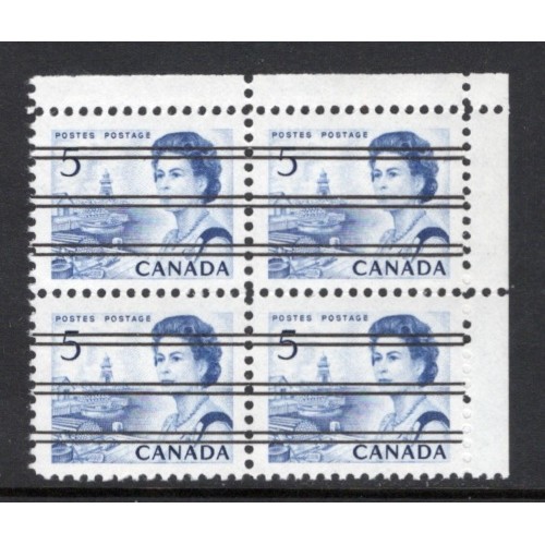 Canada 458xxi Corner Block UR VF MNH
