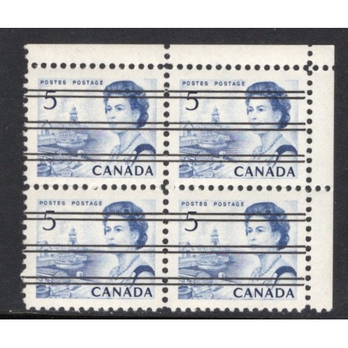 Canada 458xxii Corner Block UR VF MNH