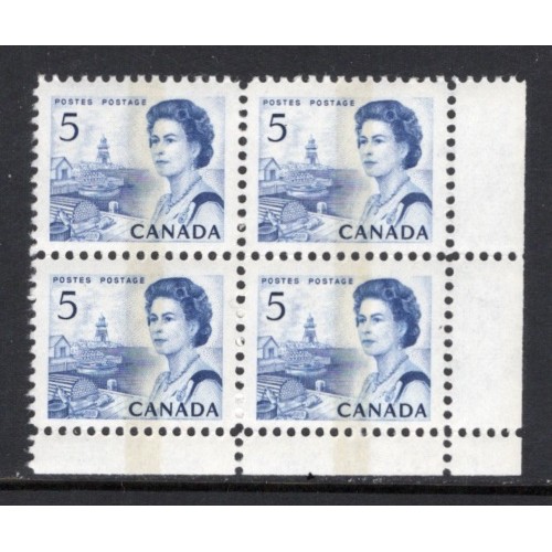Canada 458pii Corner Block LR VF MNH