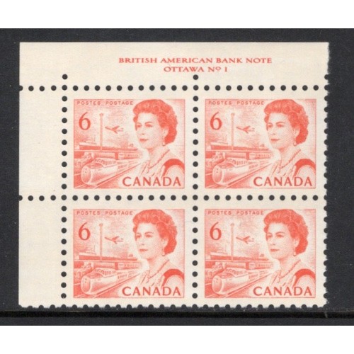 Canada 459i Plate Block UL No. 1 VF MNH