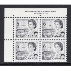 Canada 460 Plate Block UL No. 3 VF MNH