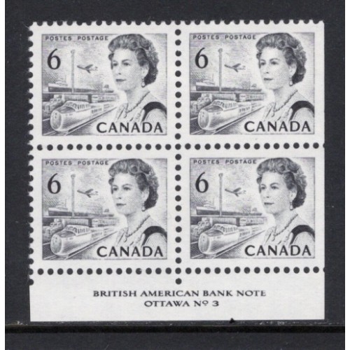 Canada 460i Plate Block LR No. 3 VF MNH