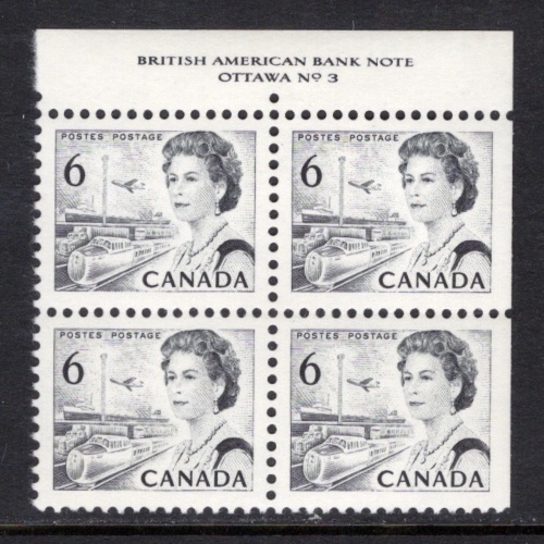 Canada 460i Plate Block UR No. 3 VF MNH