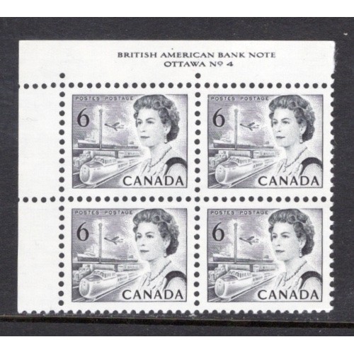 Canada 460c Plate Block UL No. 4 VF MNH