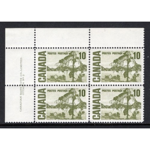 Canada 462 Plate Block UL No. 2 VF MNH