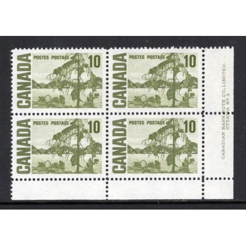 Canada 462iv Plate Block LR No. 3 VF MNH