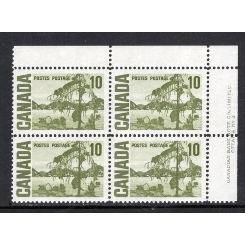 Canada 462v Plate Block UR No. 3 VF MNH