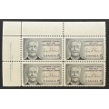 Canada 474 Plate Block UL No. 1 VF MNH
