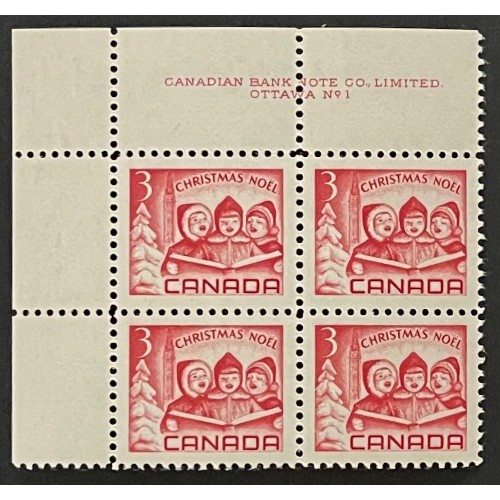 Canada 476 Plate Block UL No. 1 VF MH