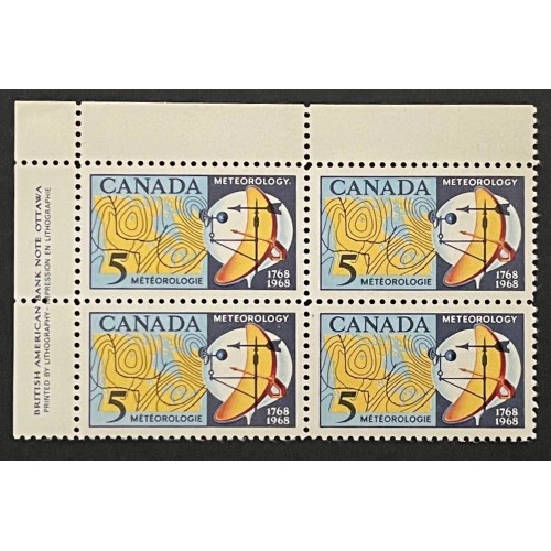 Canada 479 Plate Block UL VF MNH