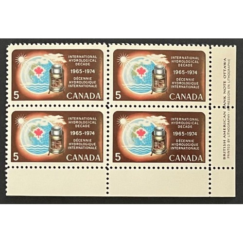 Canada 481 Plate Block LR VF MNH