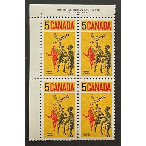 Canada 483 Plate Block UL No. 1 VF MNH
