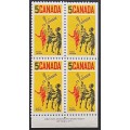 Canada 483 Plate Block LR No. 1 VF MNH