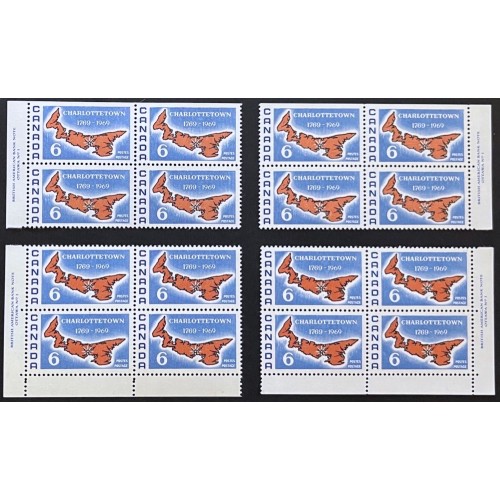 Canada 499 Plate Blocks Matched Set No. 1 VF MNH