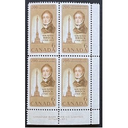 Canada 501 Plate Block LR No. 1 VF MNH