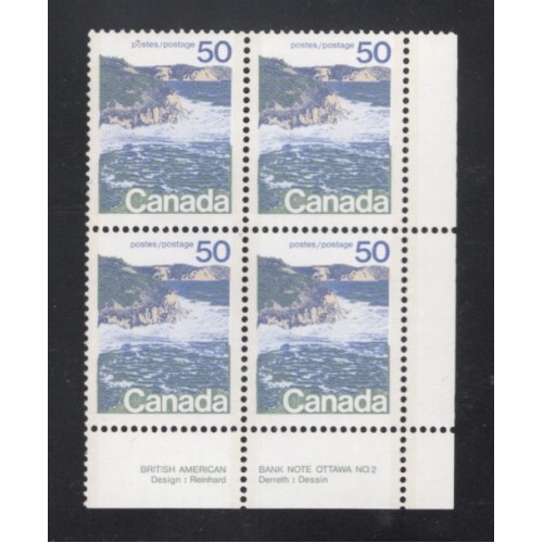 Canada 598a Plate Block LR No. 2 VF MNH
