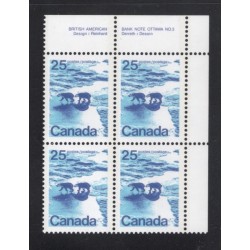 Canada 597ai Plate Block UR No. 3 VF MNH