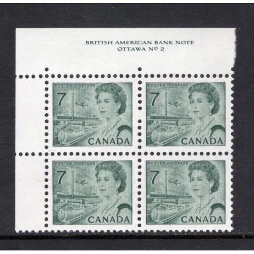 Canada 543 Plate Block UL No. 2 VF MNH
