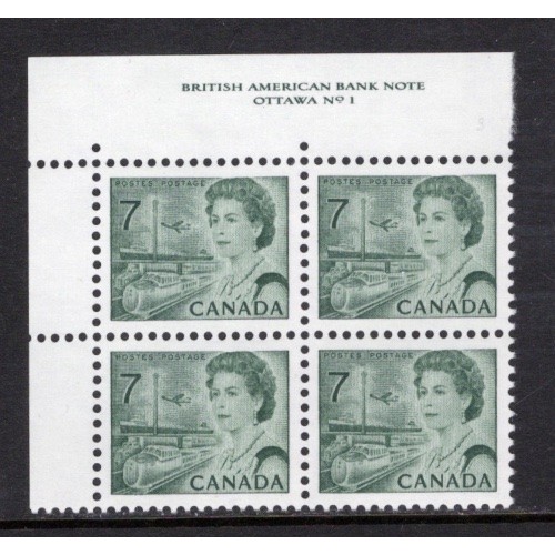 Canada 543 Plate Block UL No. 1 VF MNH