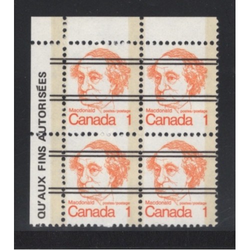 Canada 586xx Corner Block UL VF MNH