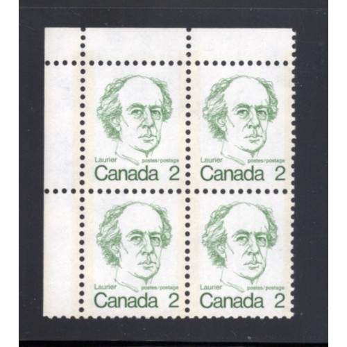 Canada 587i Corner Block UL VF MNH