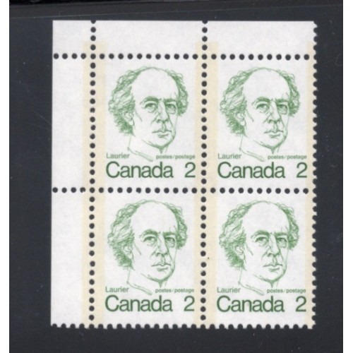 Canada 587iv Corner Block UL VF MNH