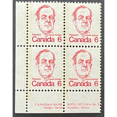 Canada 591v Plate Block LL No. 2 VF MNH