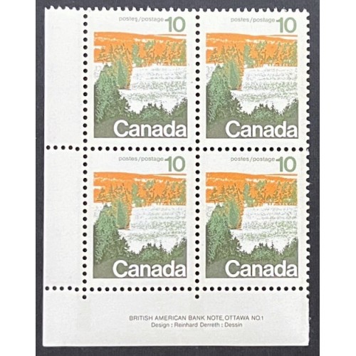 Canada 594ii Plate Block LL No. 1 VF MNH