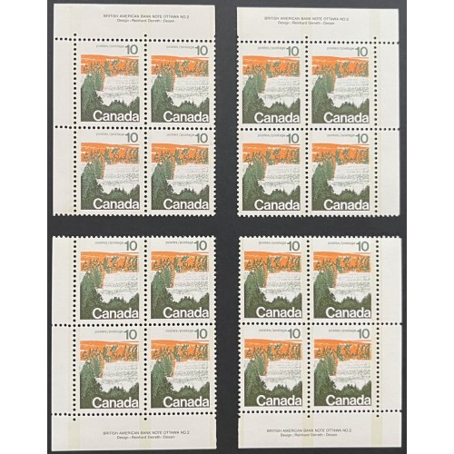 Canada 594viii Plate Blocks Matched Set No. 2 VF MNH
