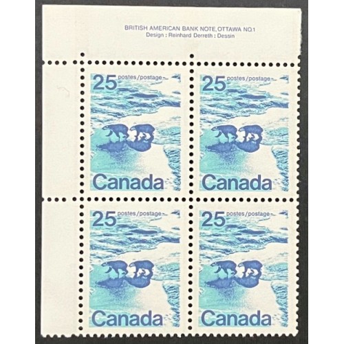 Canada 597 Plate Block UL No. 1 VF MNH