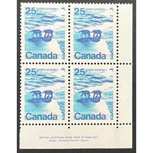 Canada 597ii Plate Block LR No. 1 VF MNH