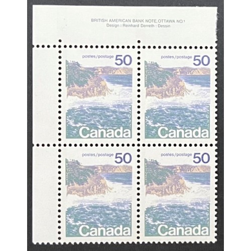 Canada 598 Plate Block UL No. 1 VF MNH