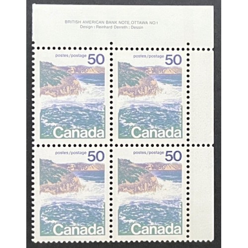 Canada 598 Plate Block UR No.1 VF MNH